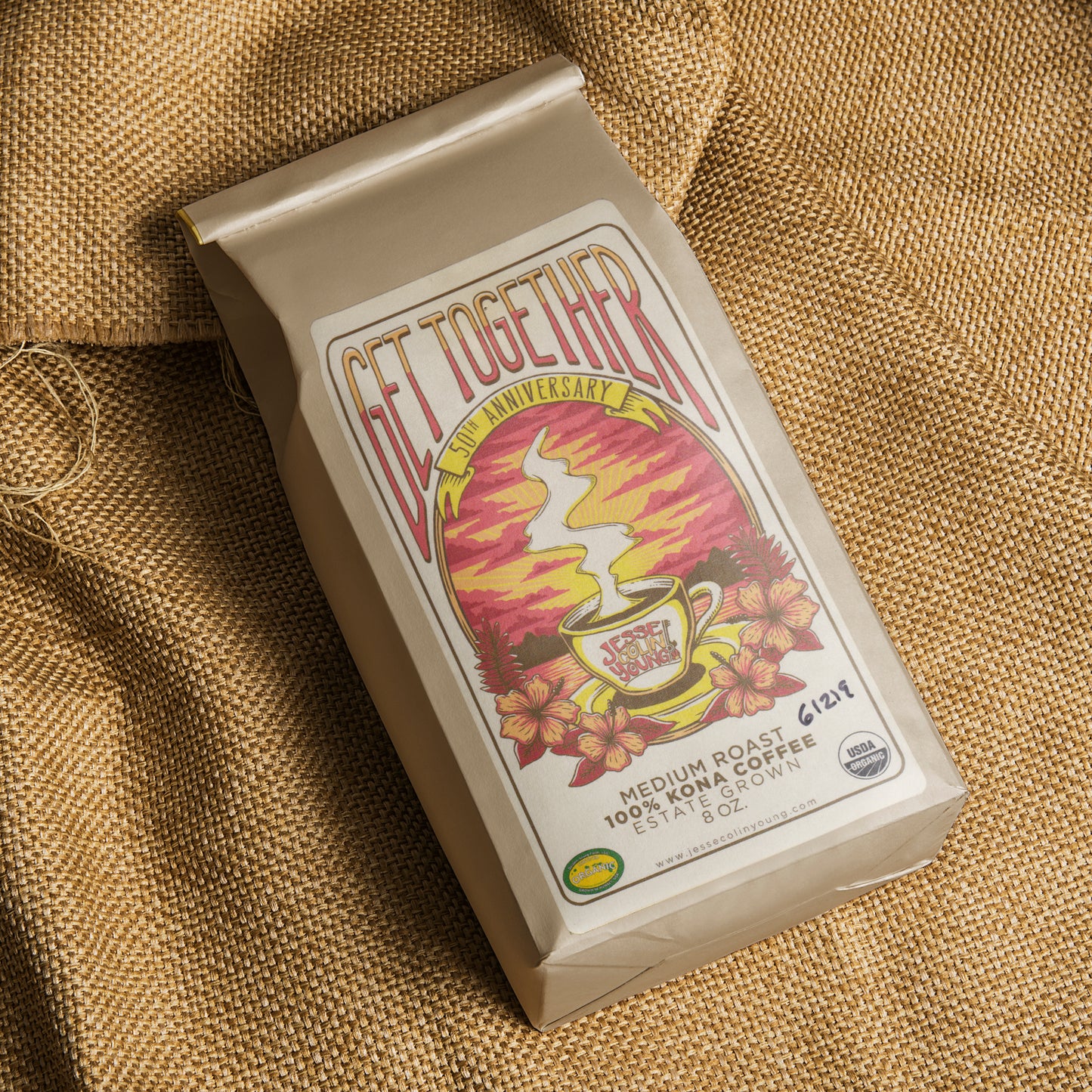 Get Together Medium Light Roast Coffee (Whole Bean, 8oz Bag)